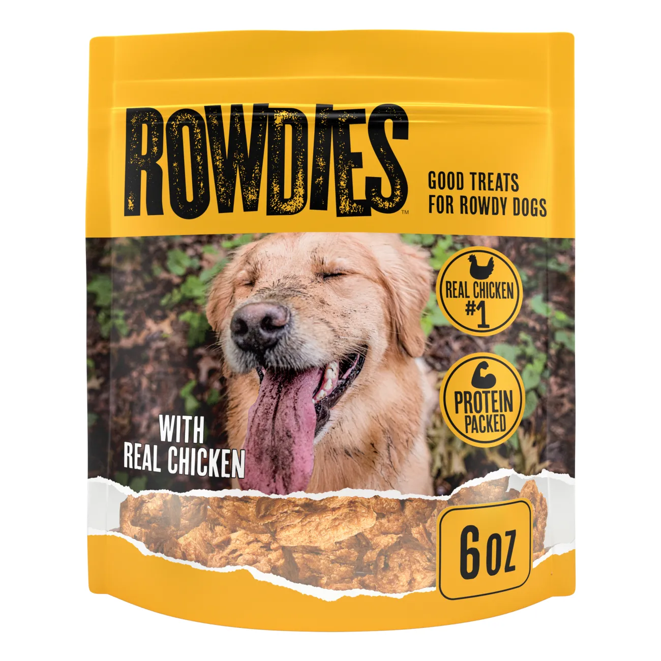 Rowdies Dog Treats with Real Chicken