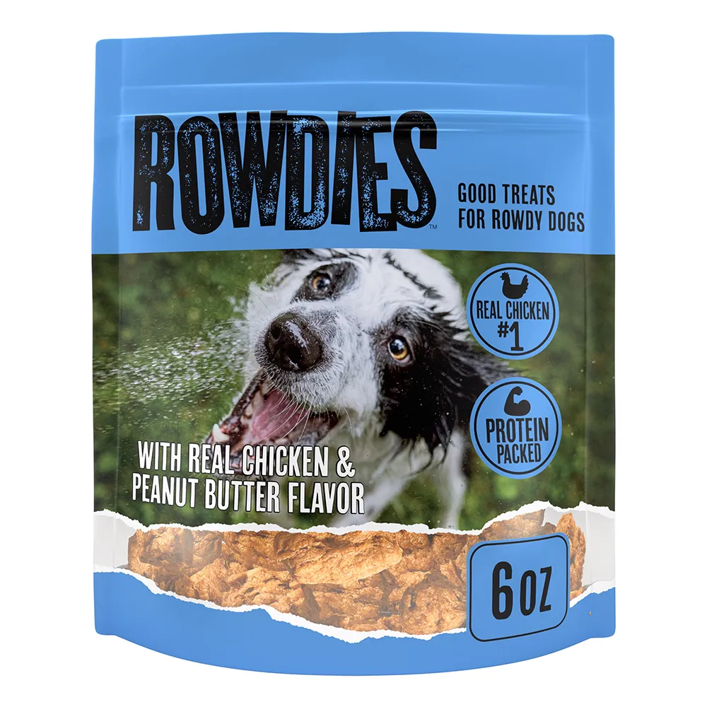 Rowdies With Real Chicken &amp; Peanut Butter Flavor Dog Treats