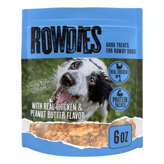Rowdies With Real Chicken &amp; Peanut Butter Flavor Dog Treats
